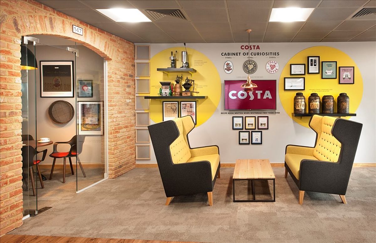 Costa Coffee breakout area in office design