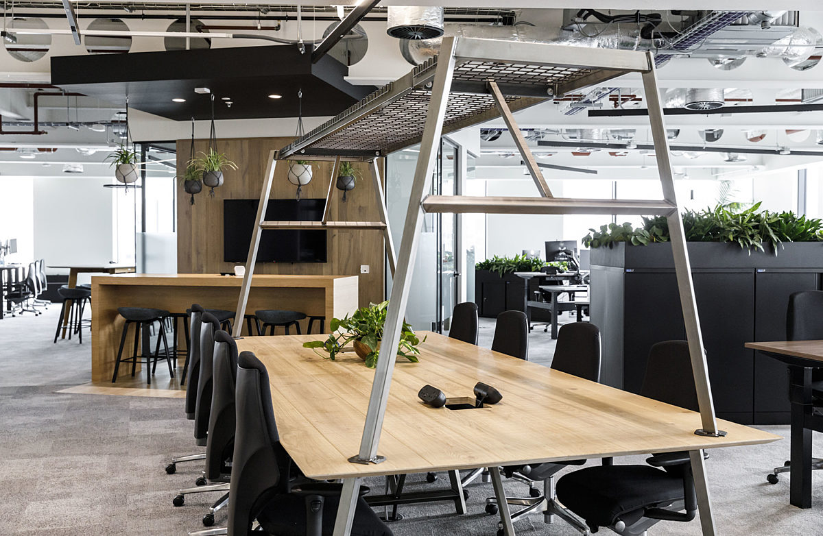 Office fit out with sit stand desks