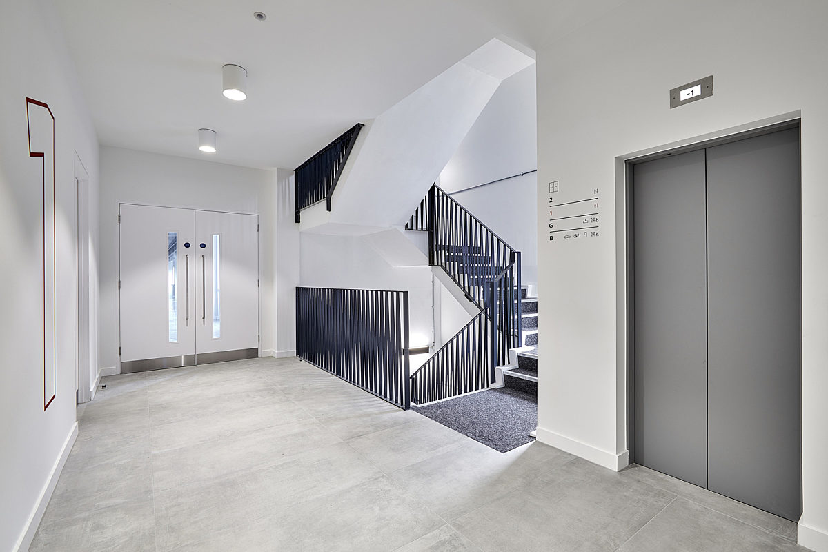 Bright open staircase in office fit out