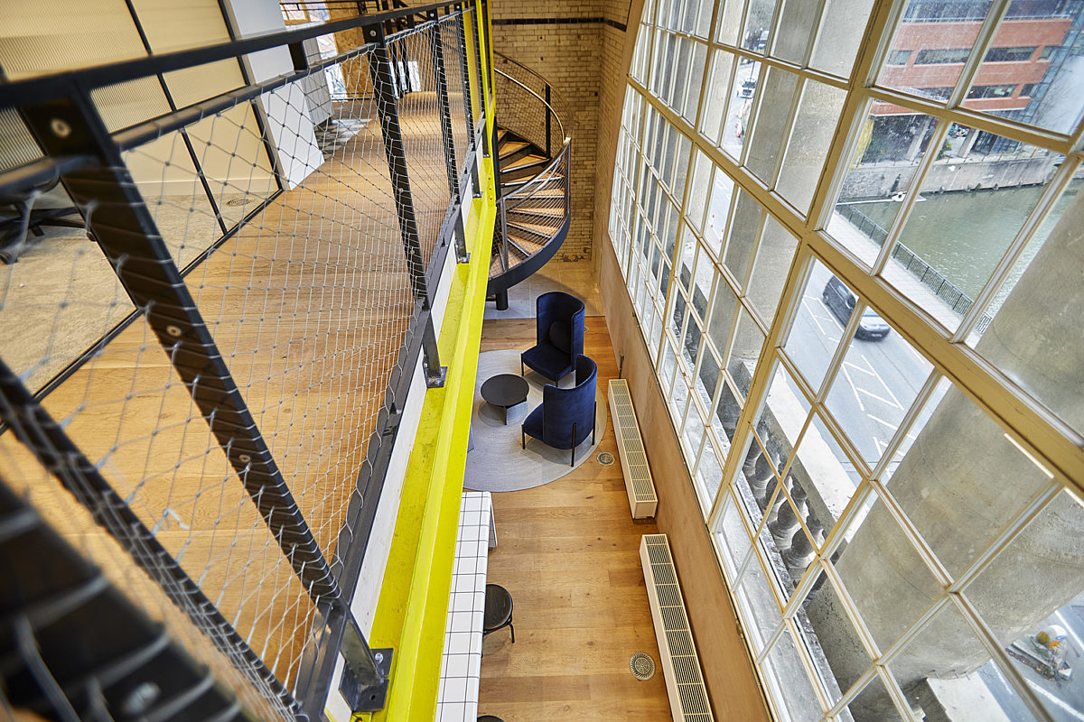 Clockwise feature staircase in office fit out