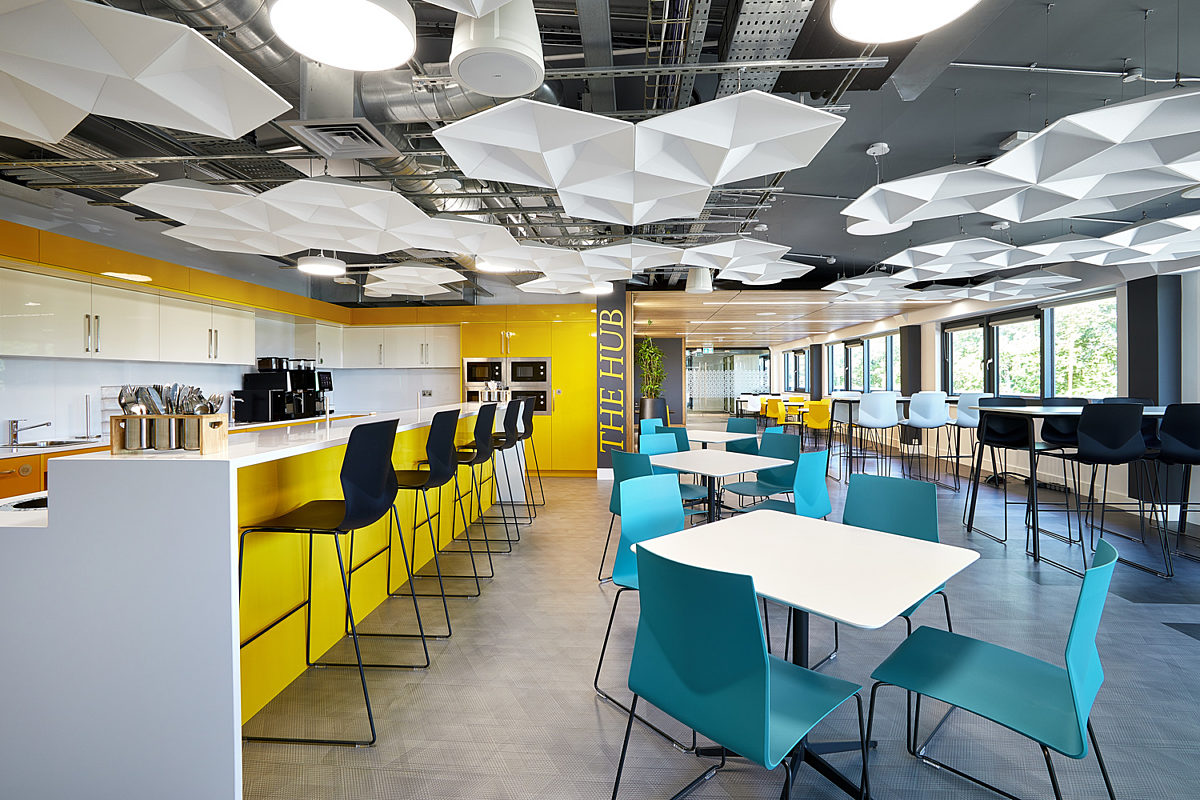 Communal staff kitchen in office fit out