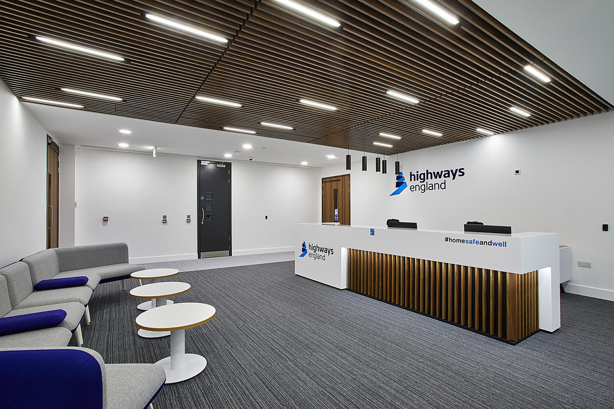 Highways England bold reception fit out