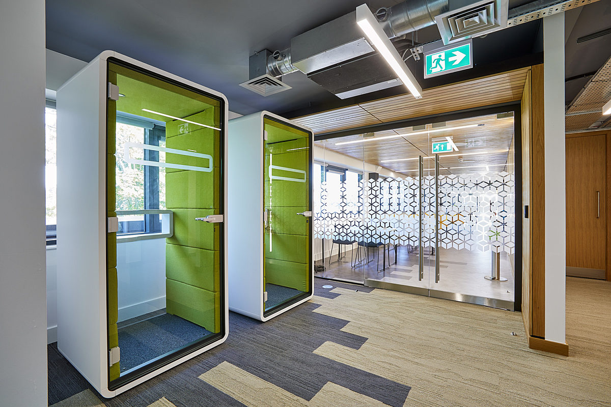 pods in a modern office fit out