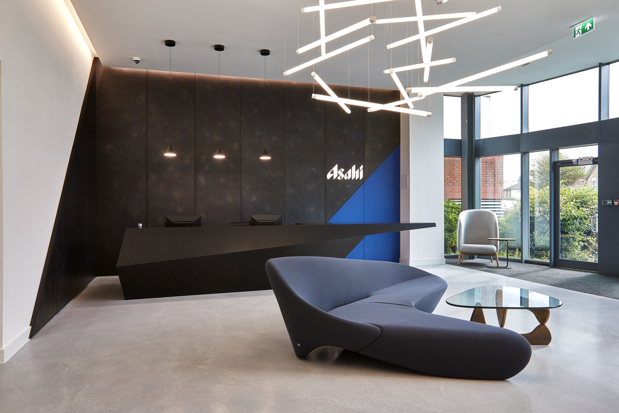 stylish fit out and lighting in reception