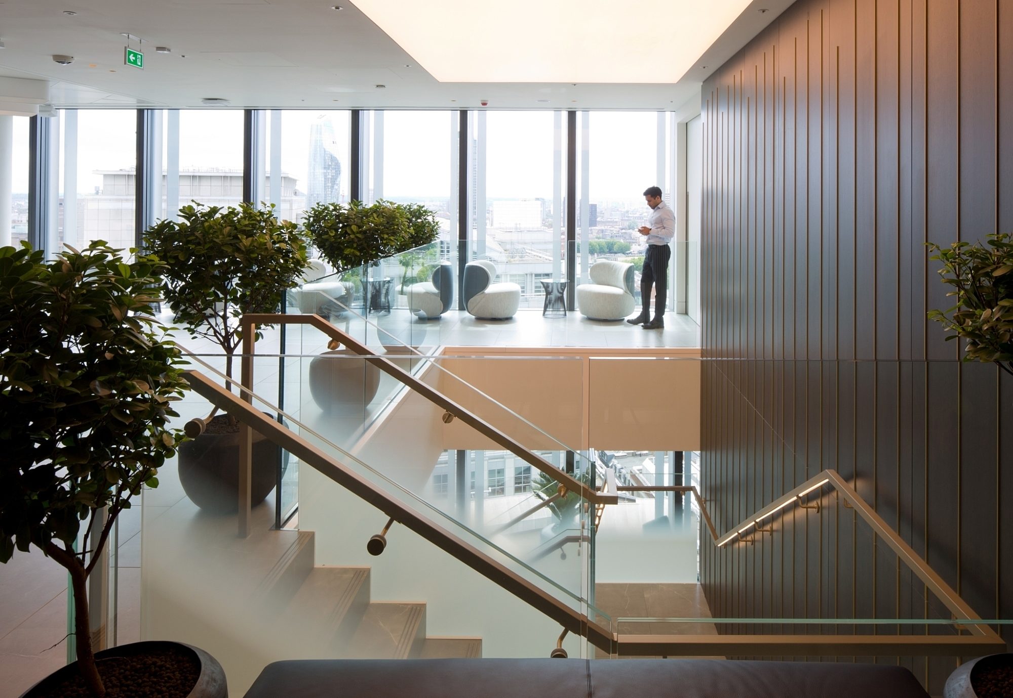 Stunning modern office stairwell