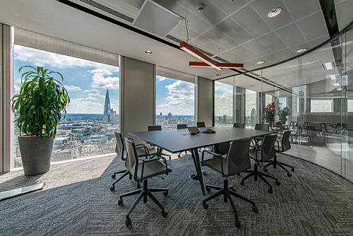 Equifax meeting space designed with views
