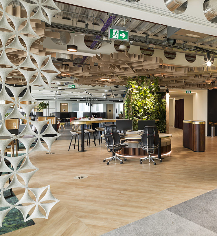 Breakout area for collaboration in JLL office fit out