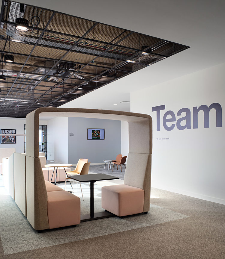 Modular meeting pod in team spaces