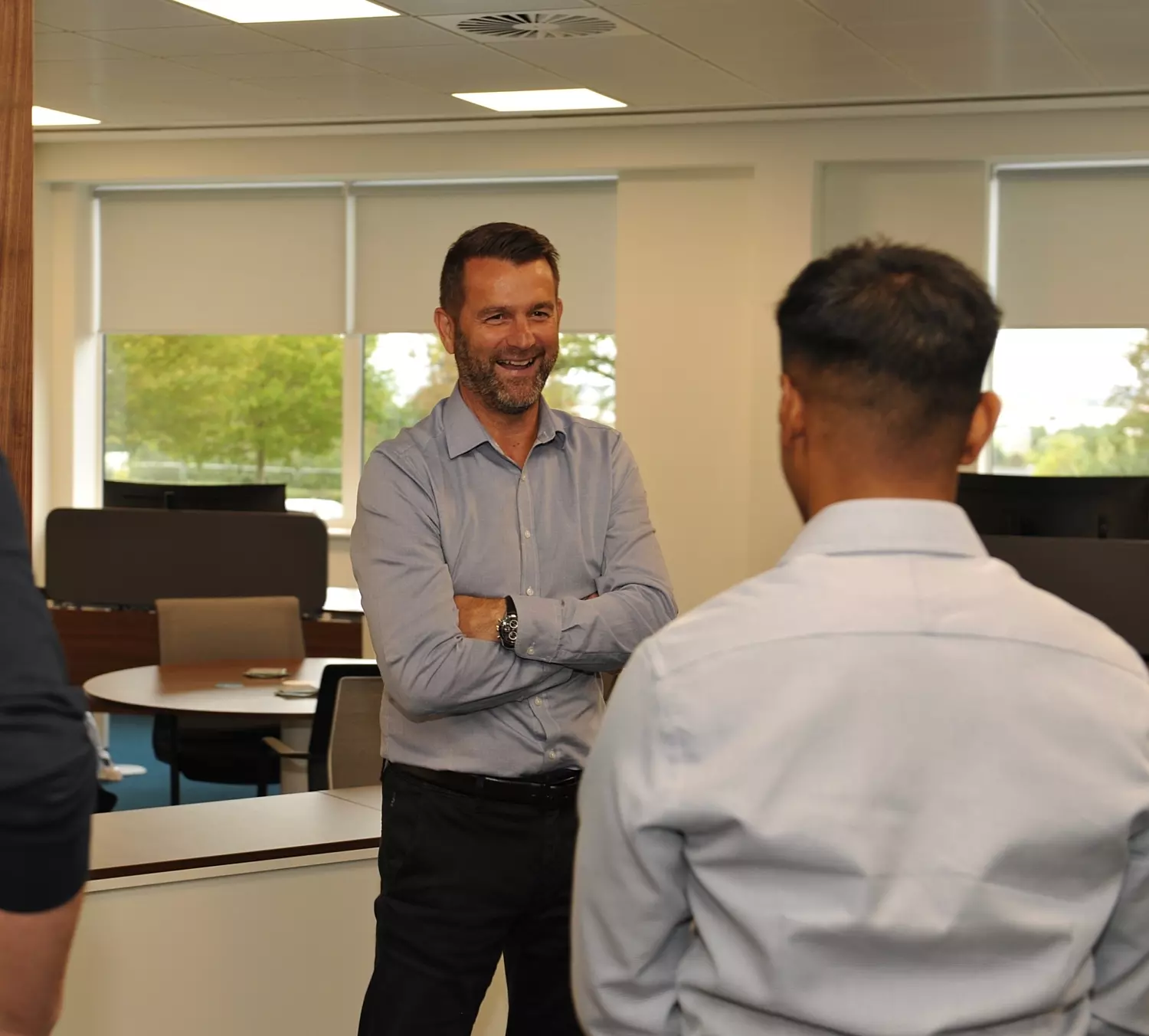 Colleagues collaborating at work