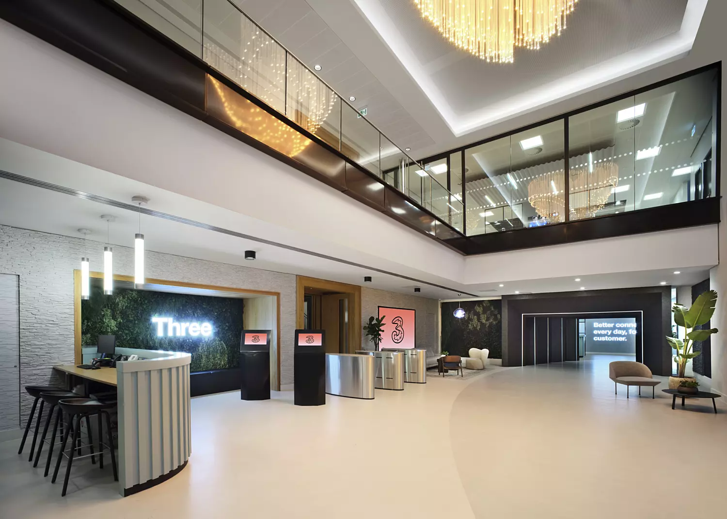 Three's Reading reception space