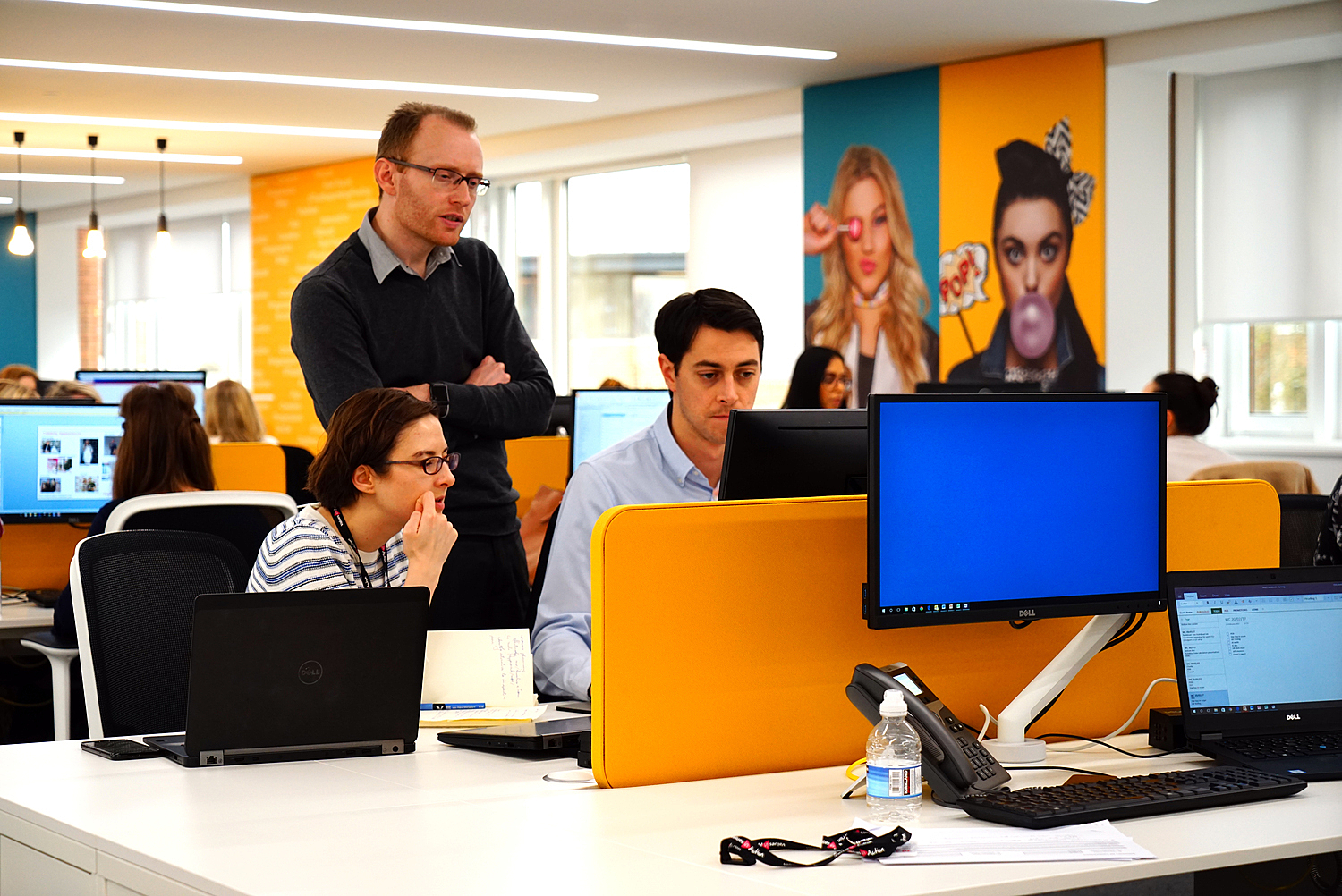Open plan office design at Superdrug