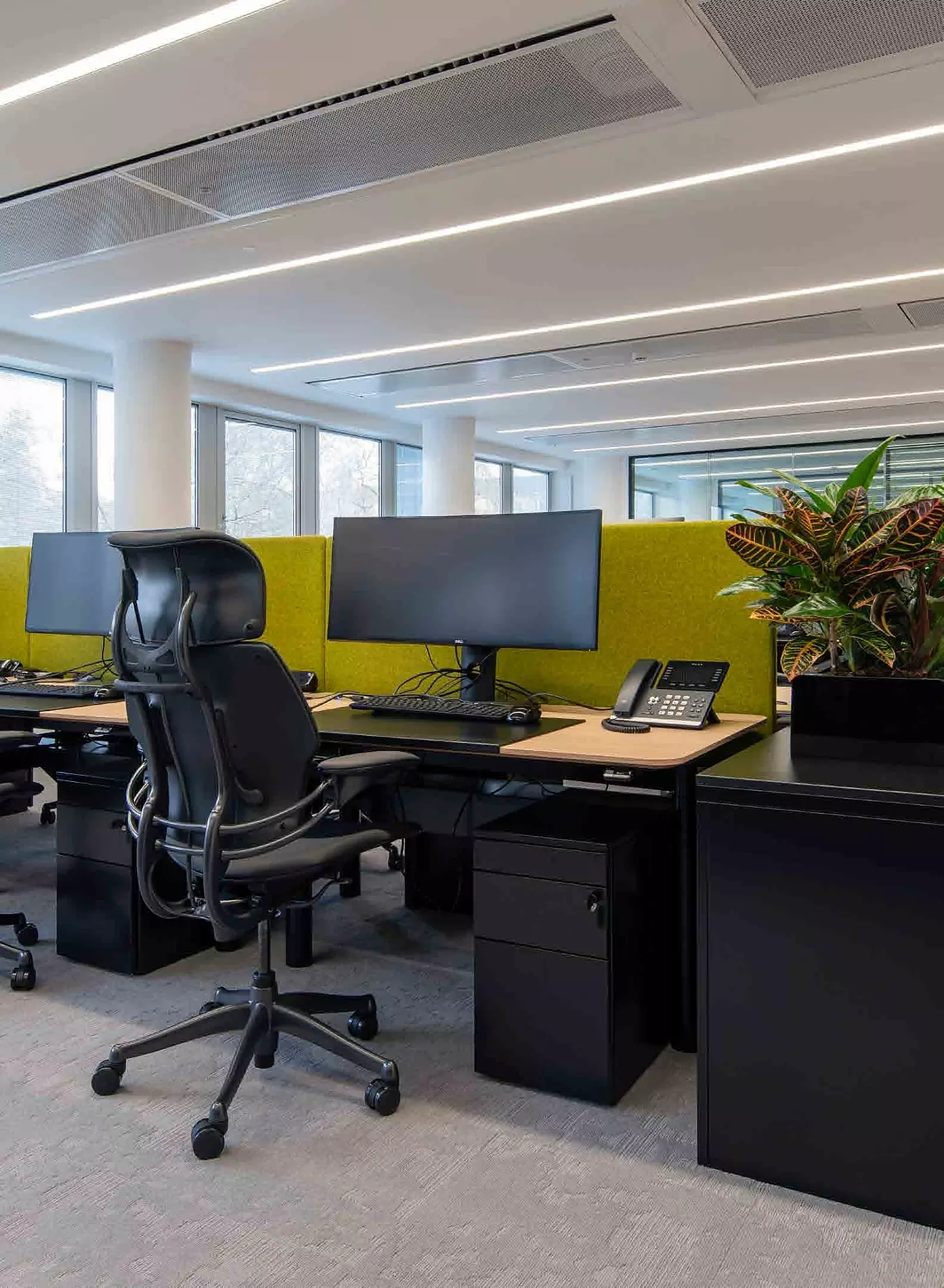 Ergonomic office desk fit out