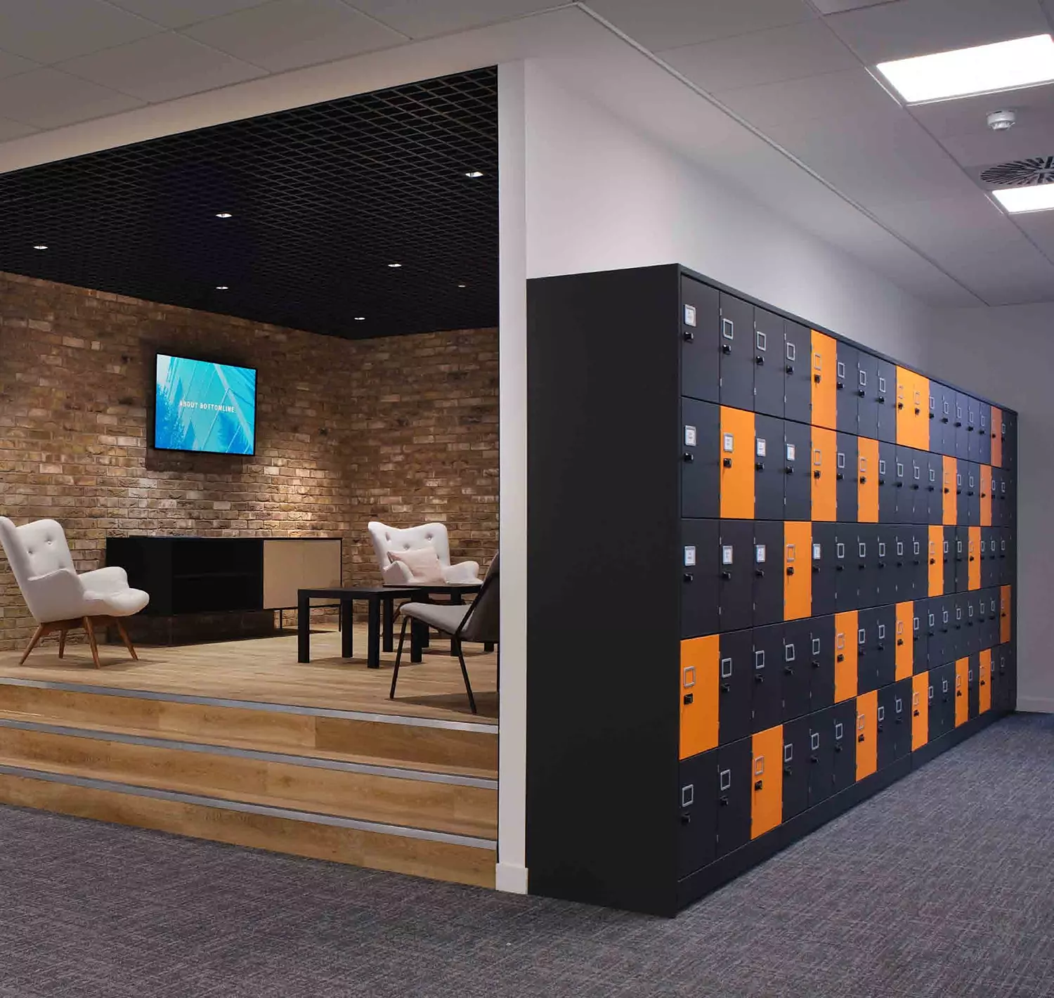 Office locker storage space fit out