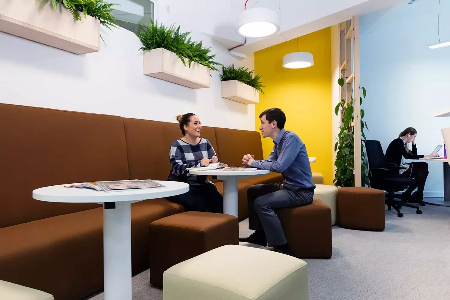 staff working in office designed for balance