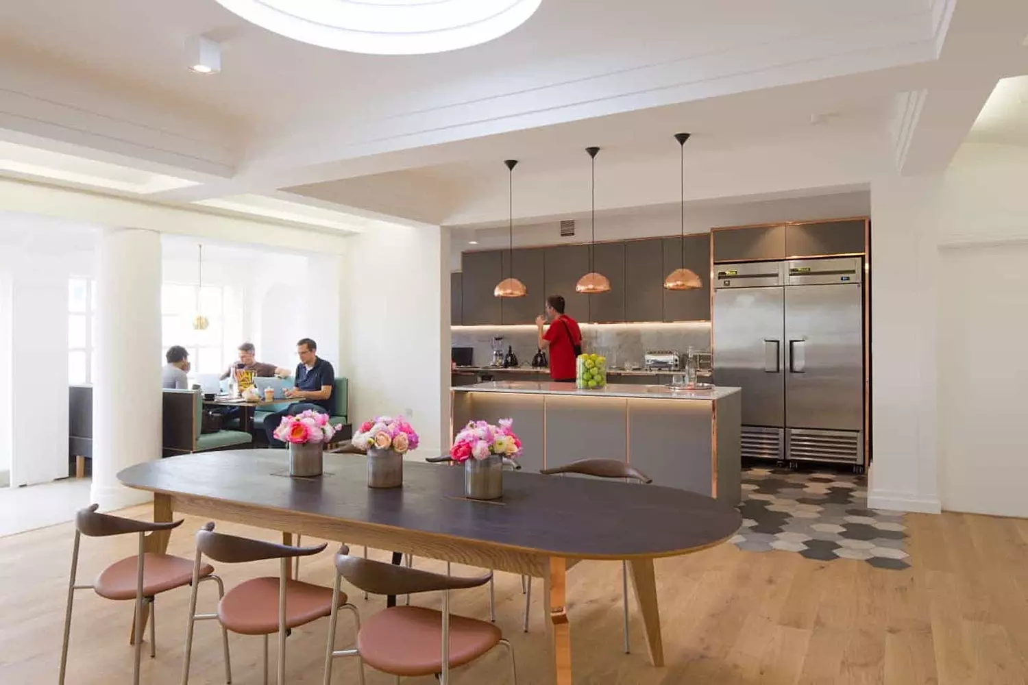 office kitchen designed for employee wellbeing