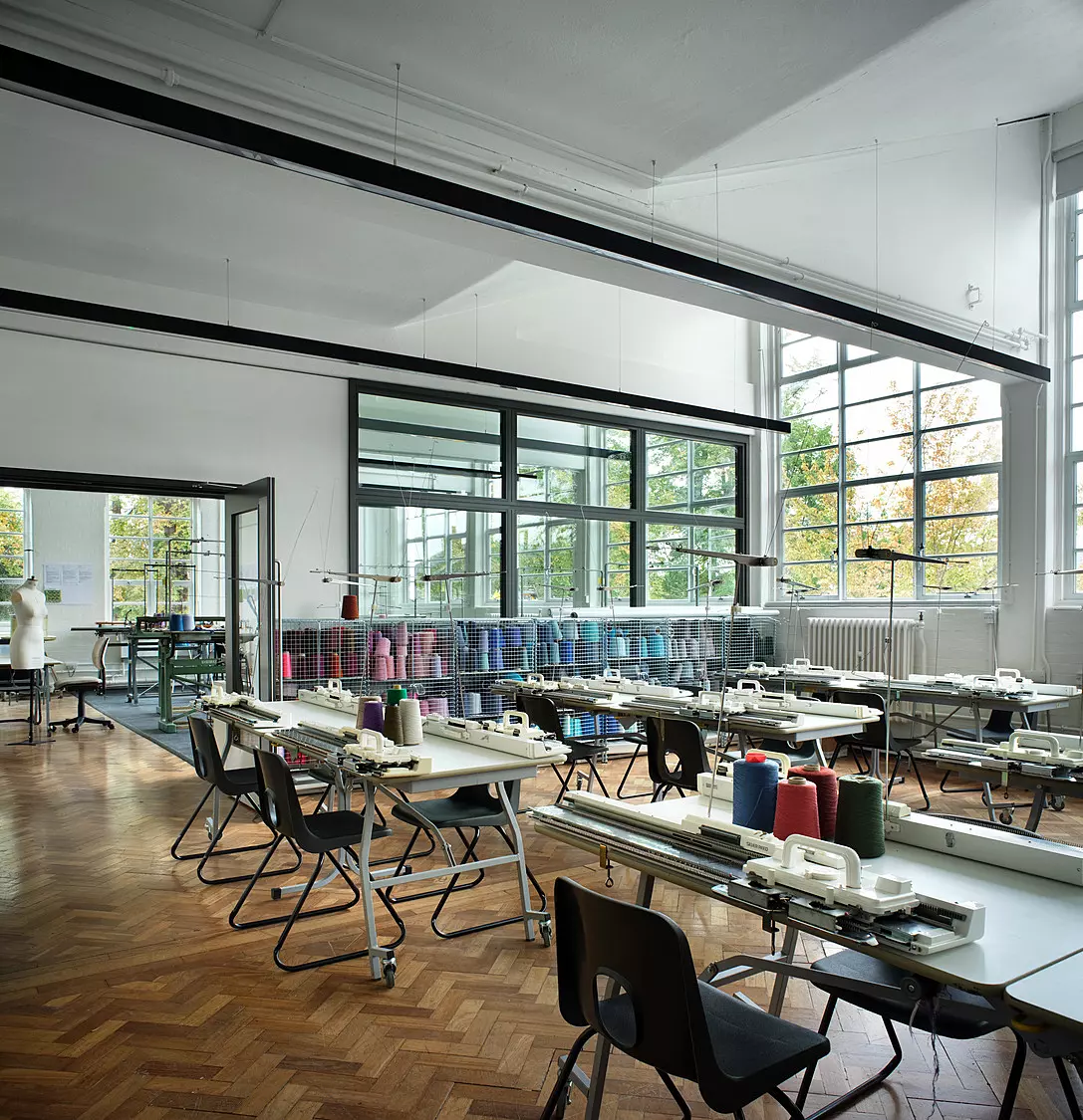 Kingston textile lab fit out with large windows