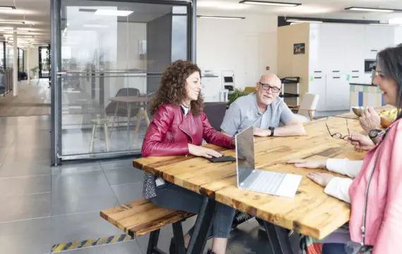 Collaboration at Anomaly's trendy office