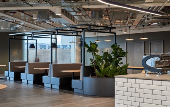 Stylish seating in modern office fit out