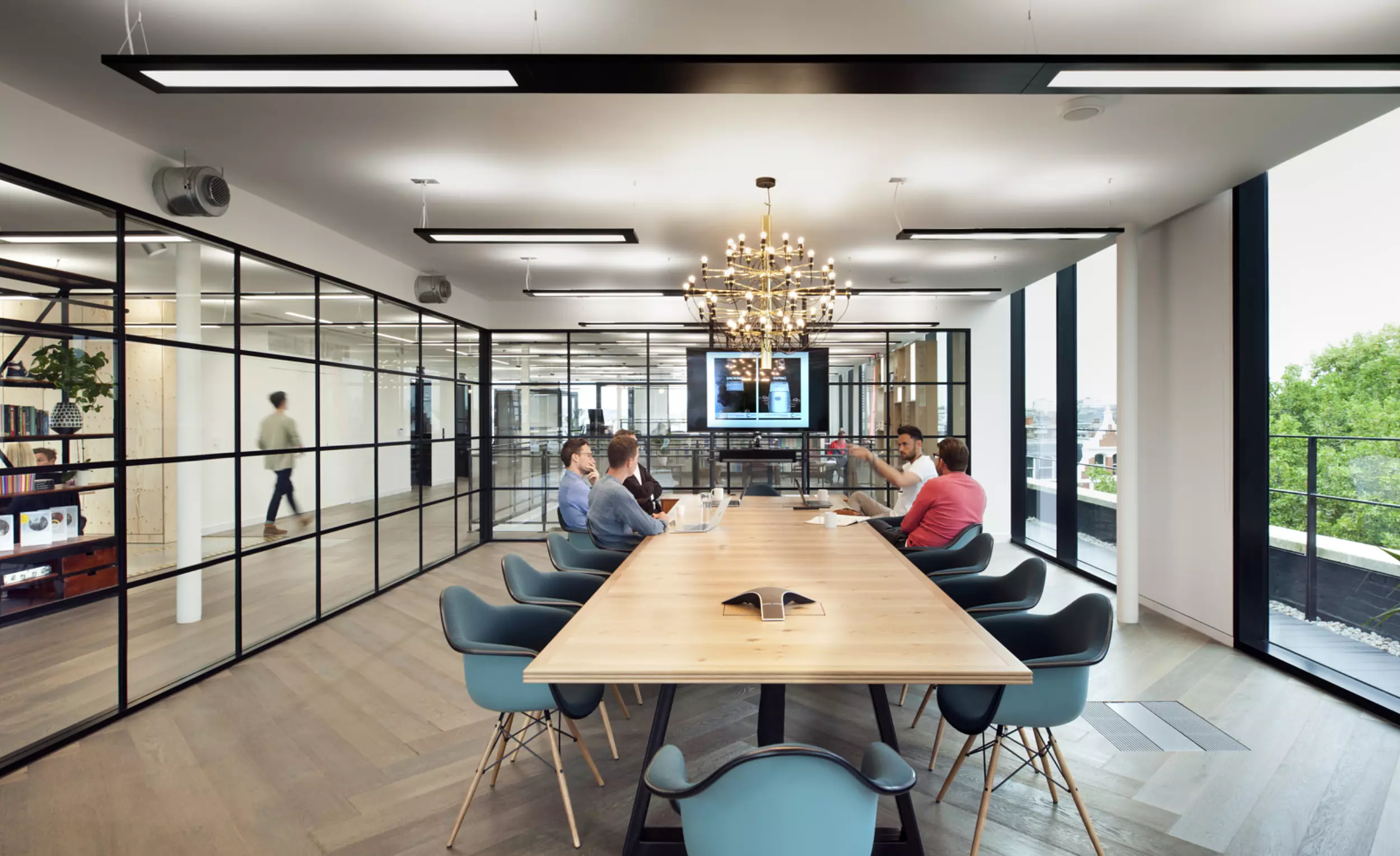 Anomaly's co-working inspired office meeting room design