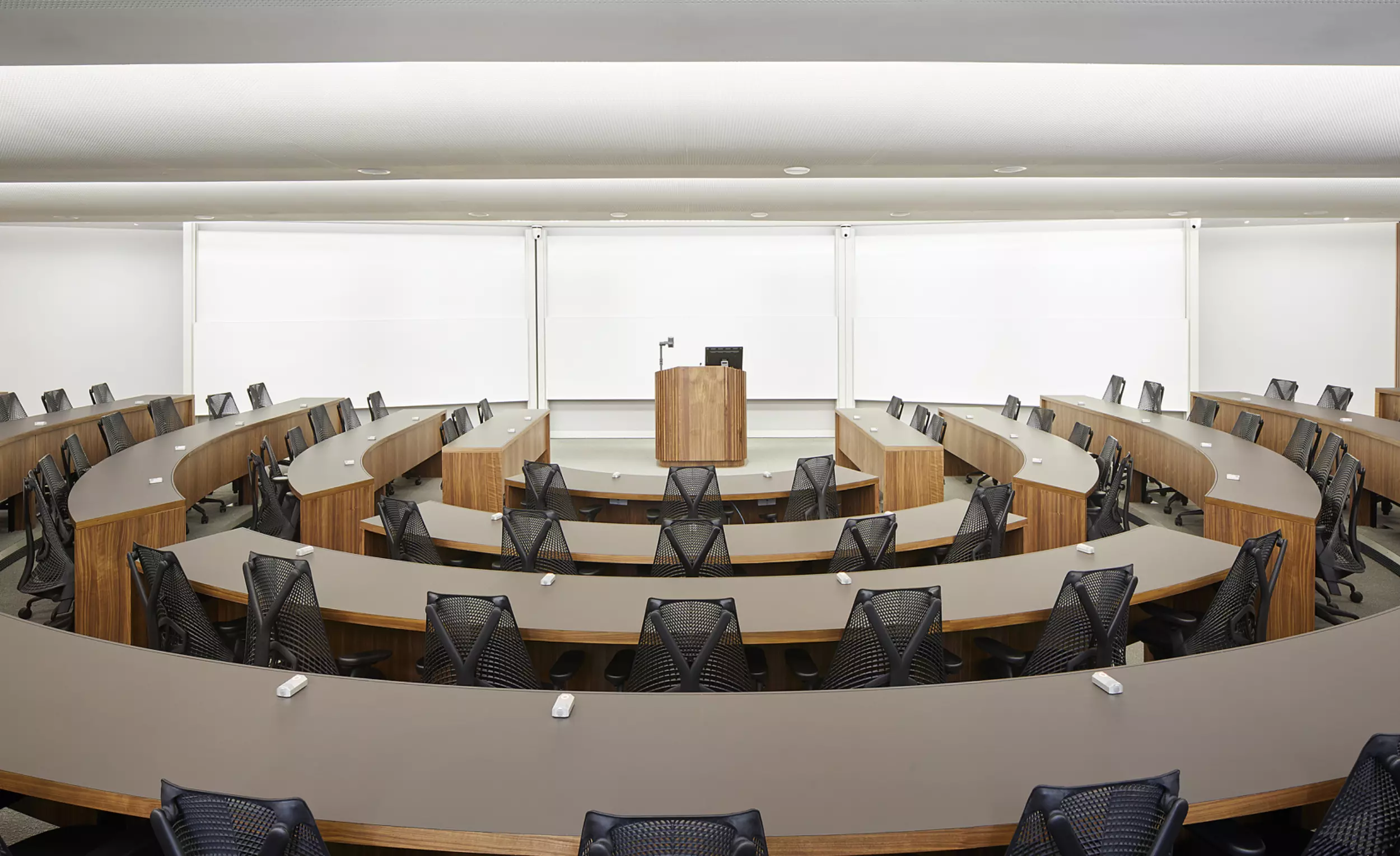 Lecture hall at the University of Chicago Booth, London