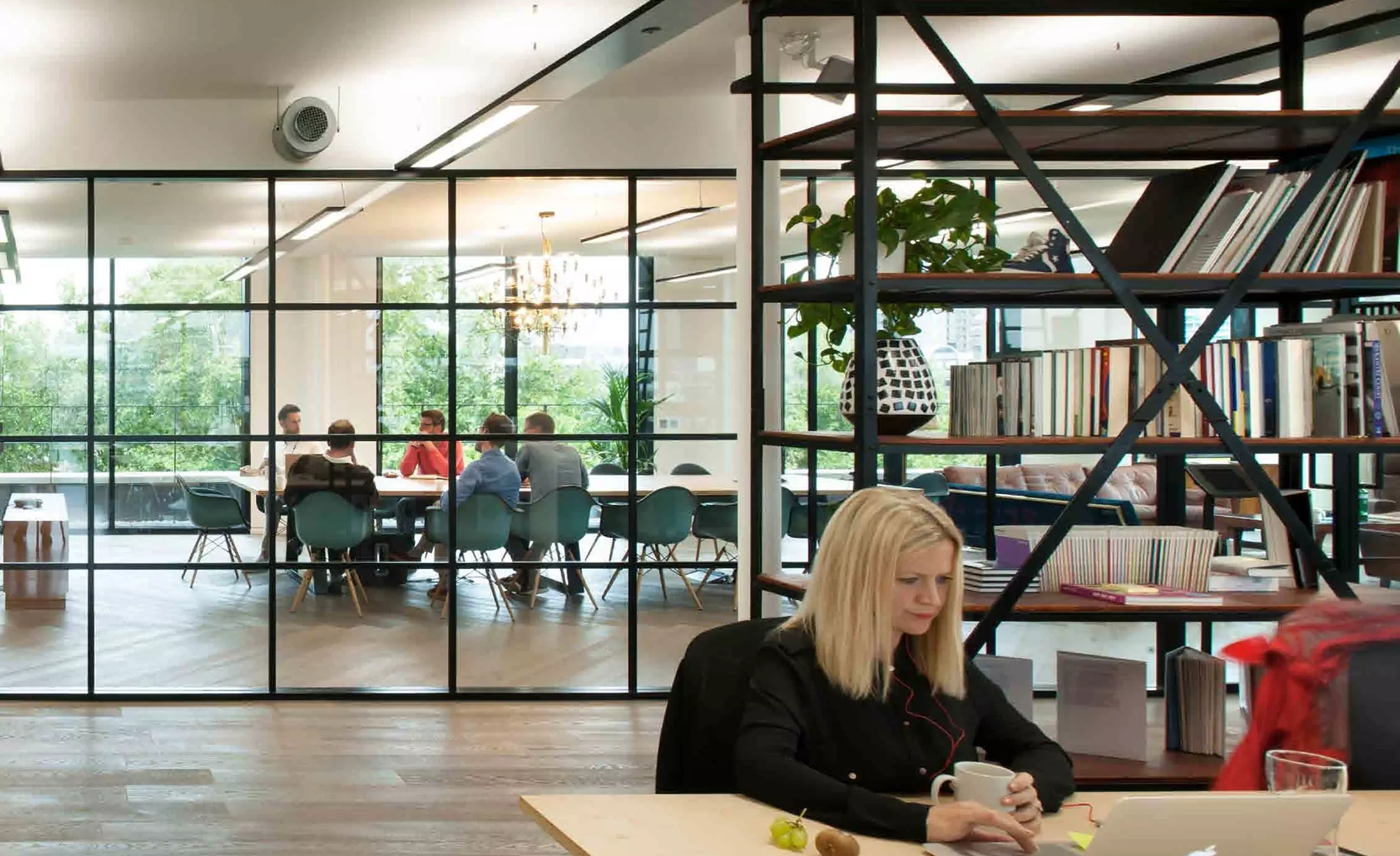 Anomaly's open plan, co-working inspired office