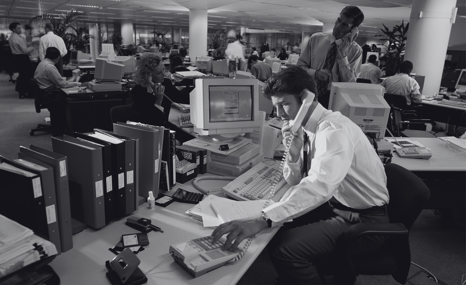 Open plan 90s office