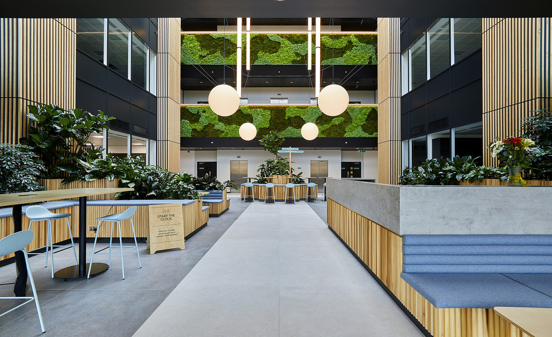 impressive ground floor seating in modern office