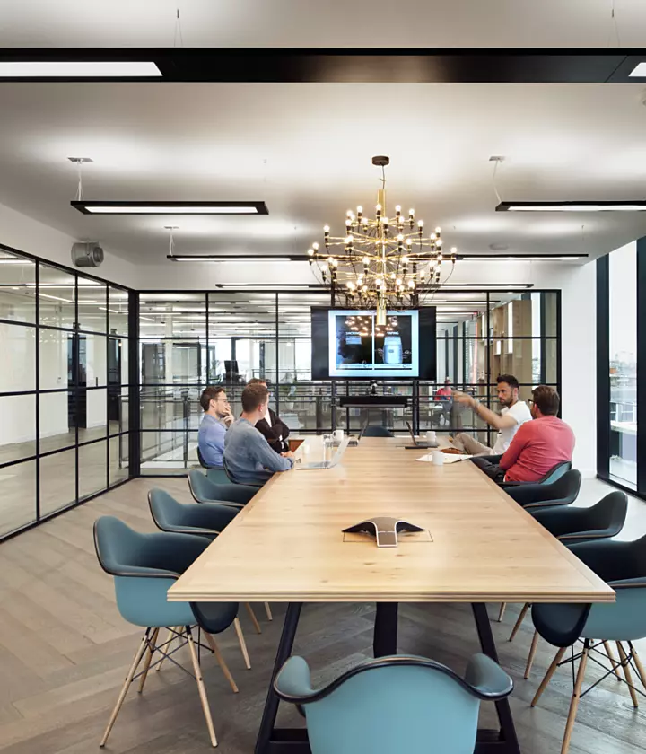 Anomaly's co-working inspired office meeting room design