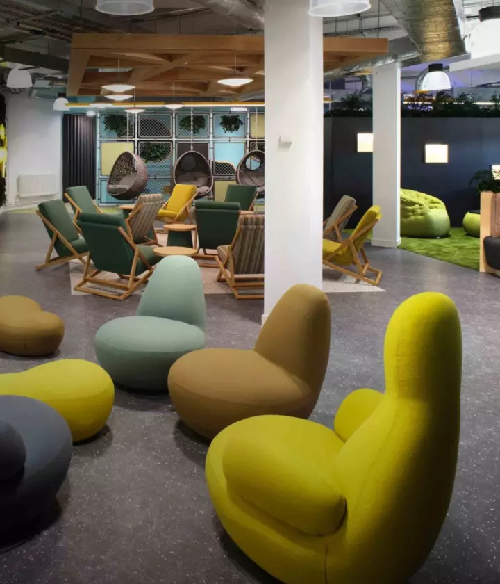 Surrey University's chilled breakout space