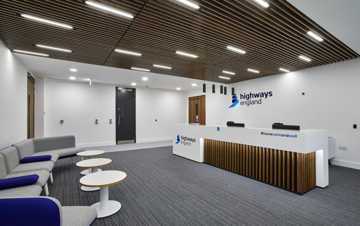 Highways England bold reception fit out
