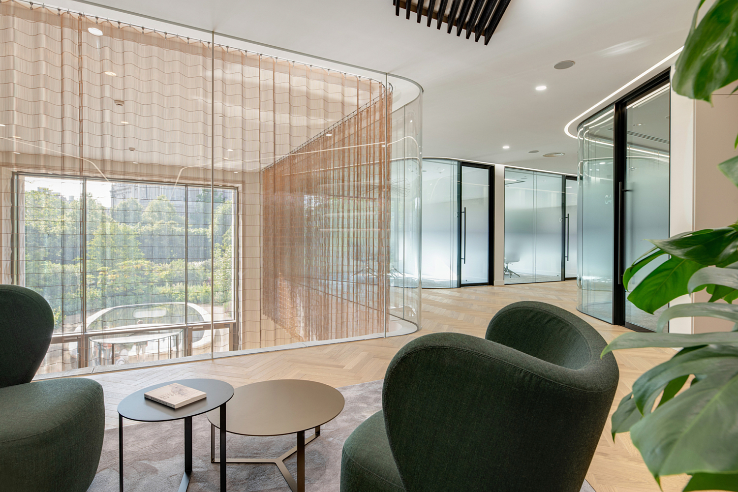 Curved glass at St Paul's office