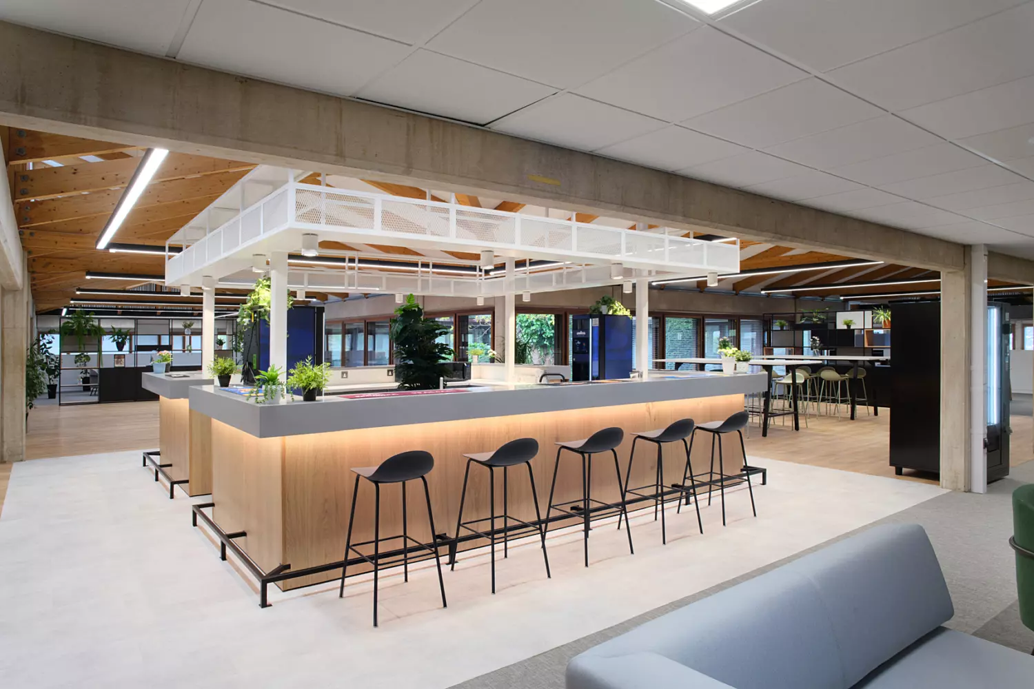 Bar area in Bristol office