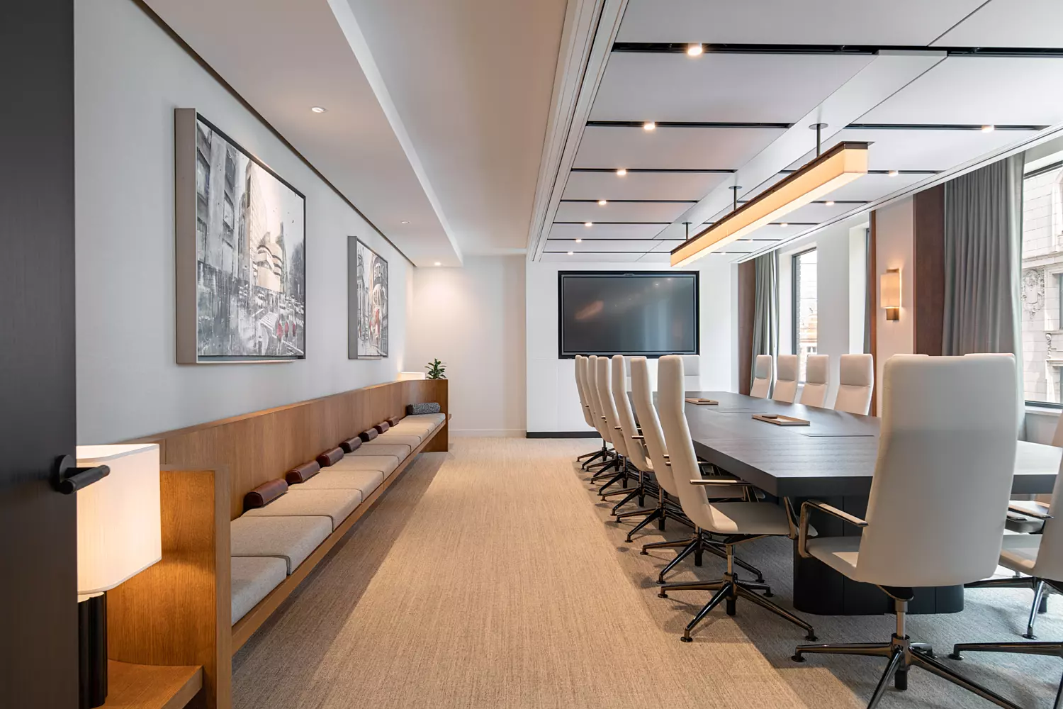 Modern office boardroom design