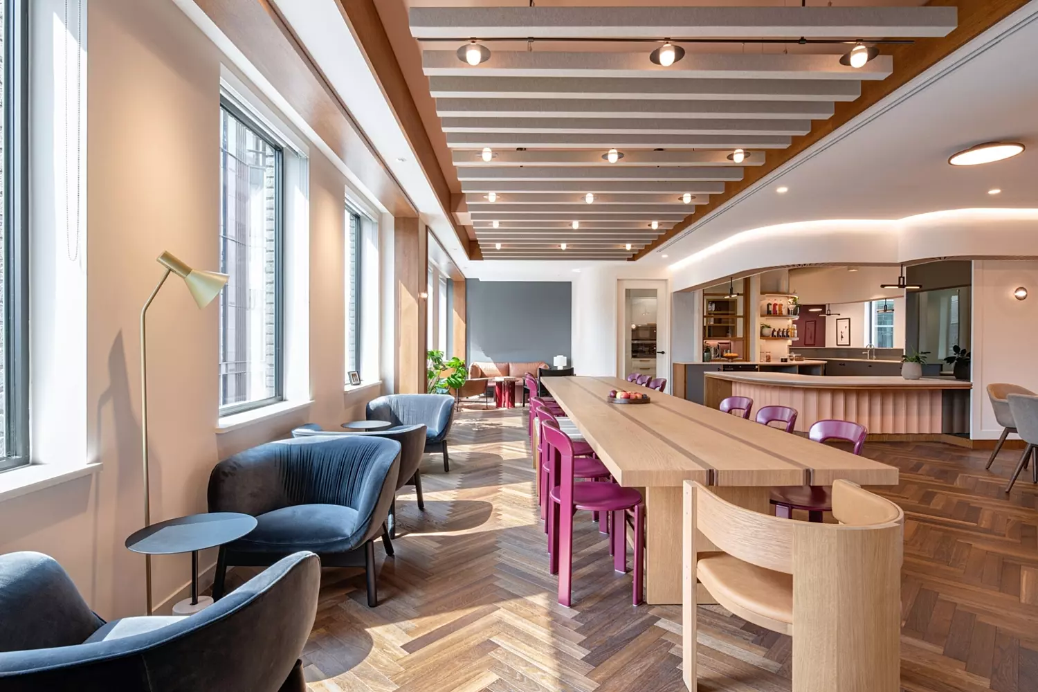 Modern office collaboration space