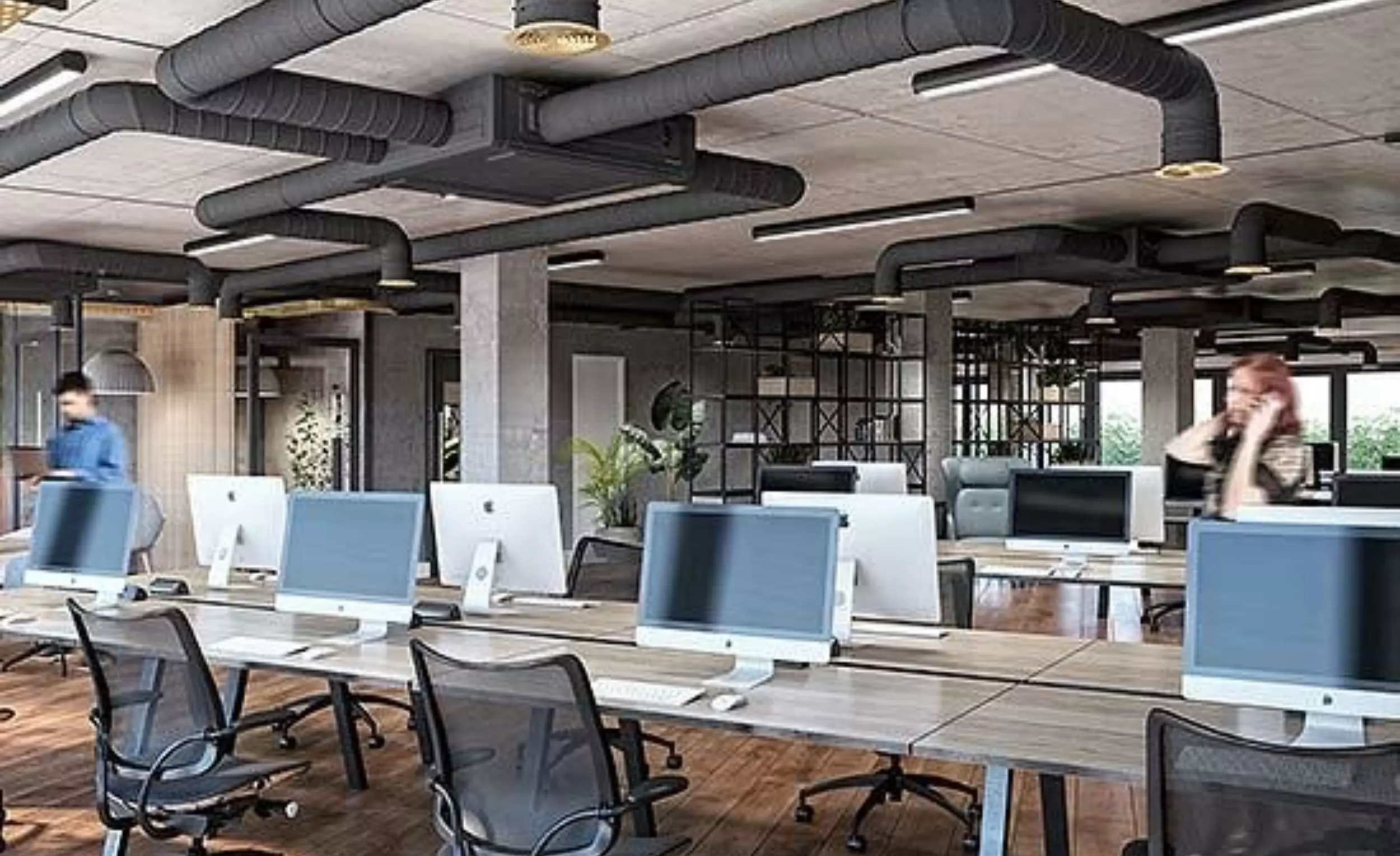 Callyyard office fit out with exposed services