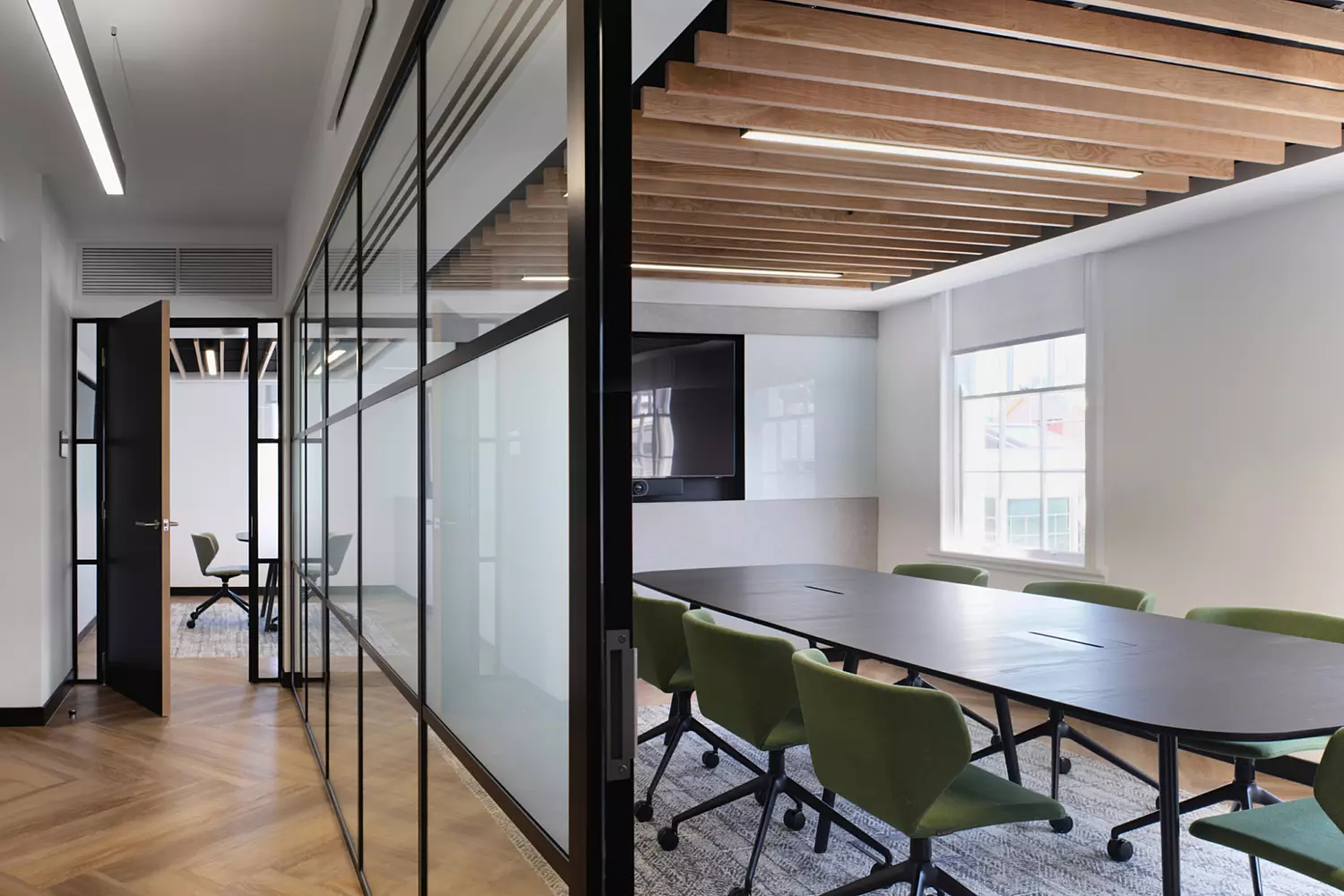 Glazed meeting room in Truro