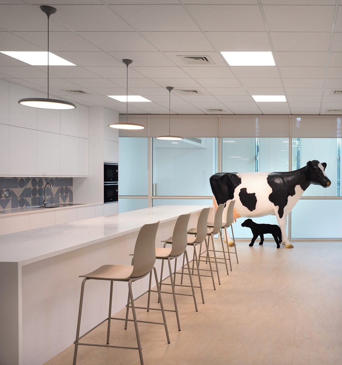 Elanco cow in office design
