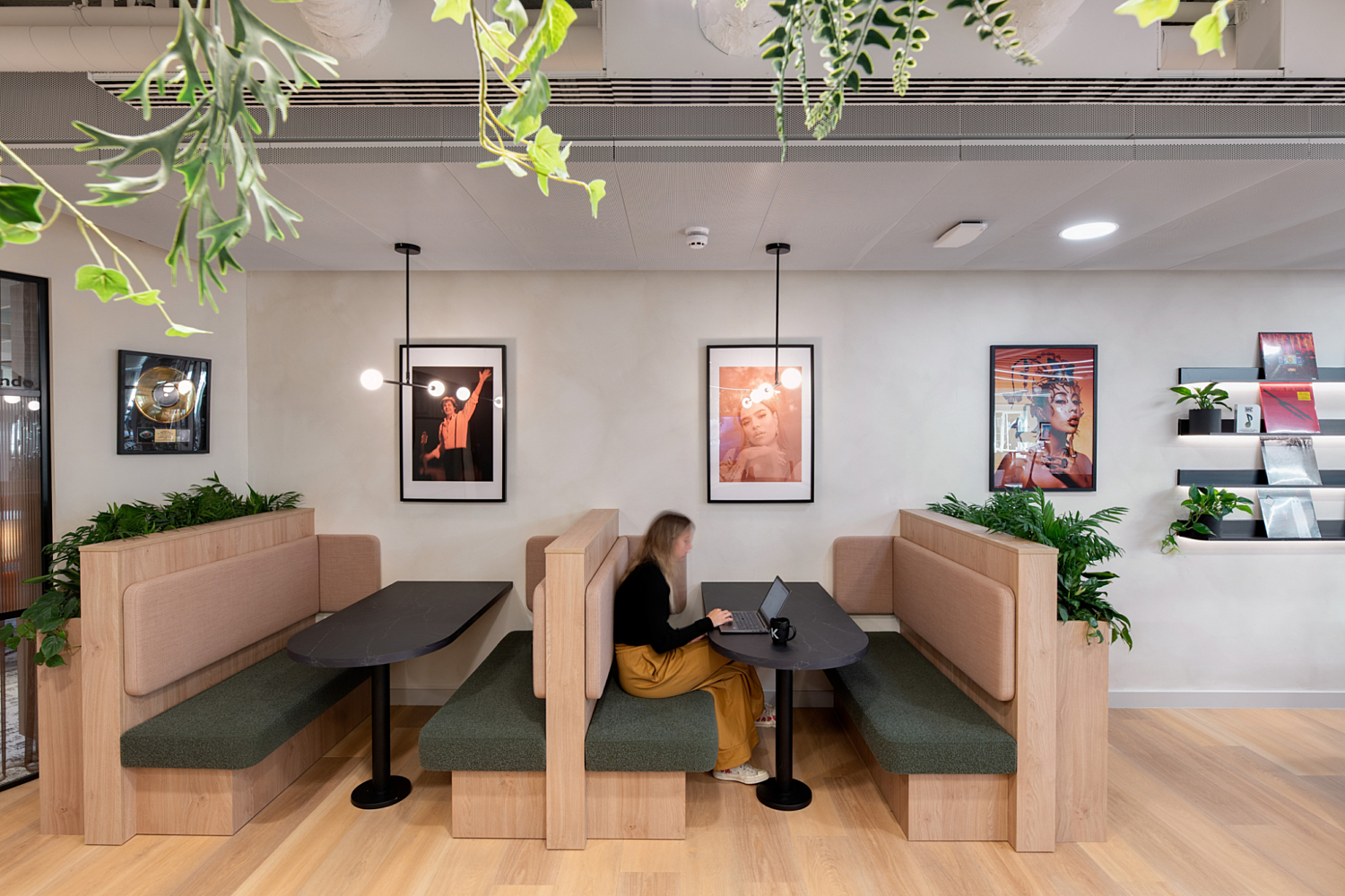 Booth seating at Kobalt Music Group