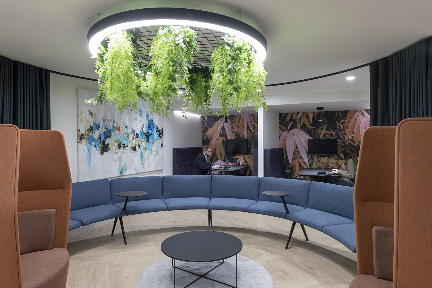 Booth seating in Soho office