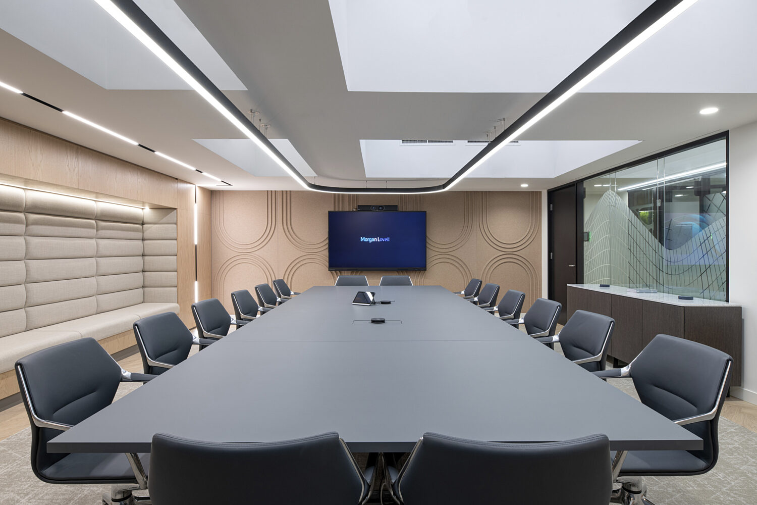 Morgan Lovell boardroom with extra seating