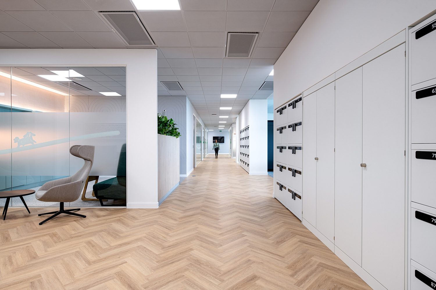 Office lockers at Sage