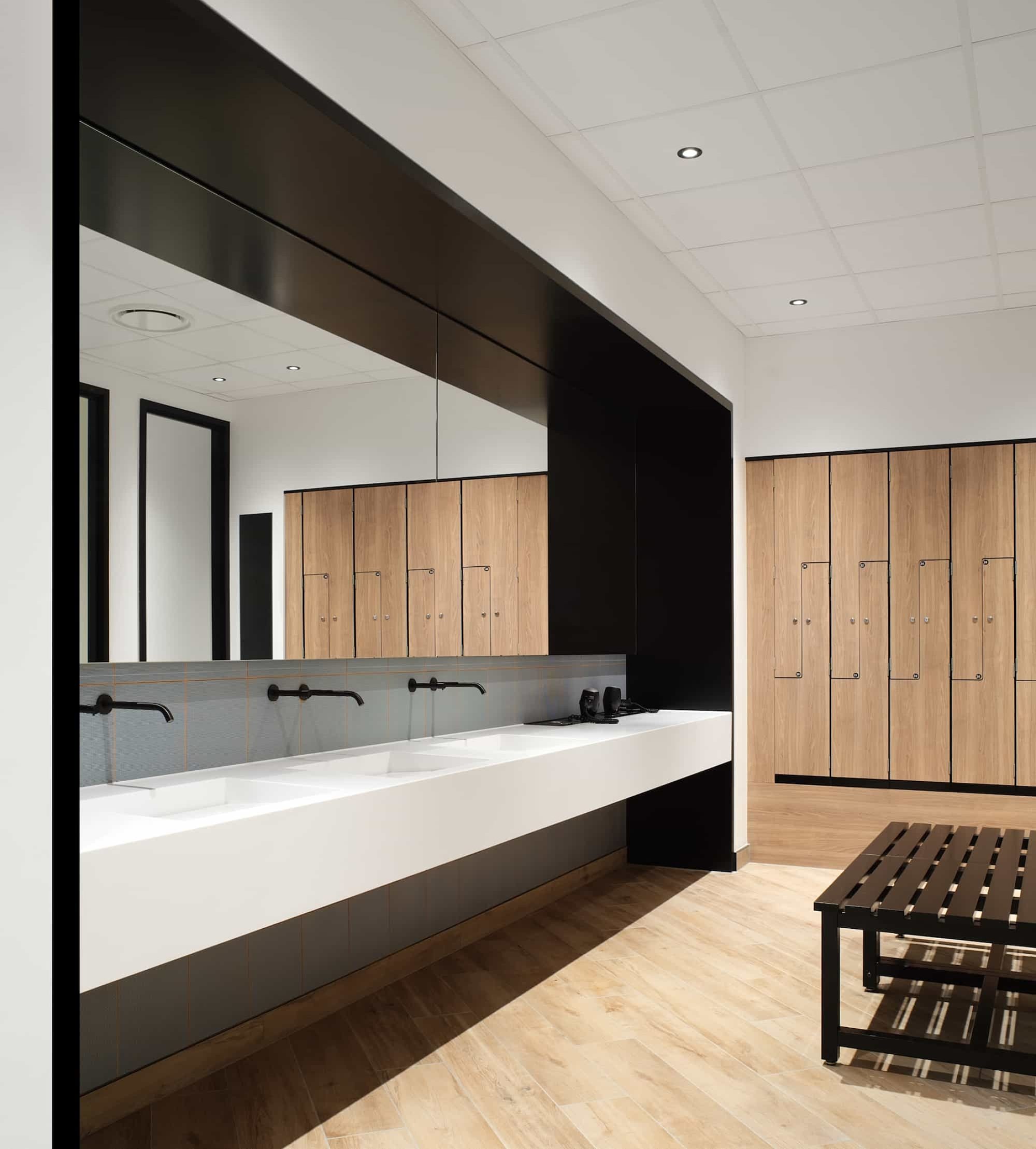 Office changing room design and fit out