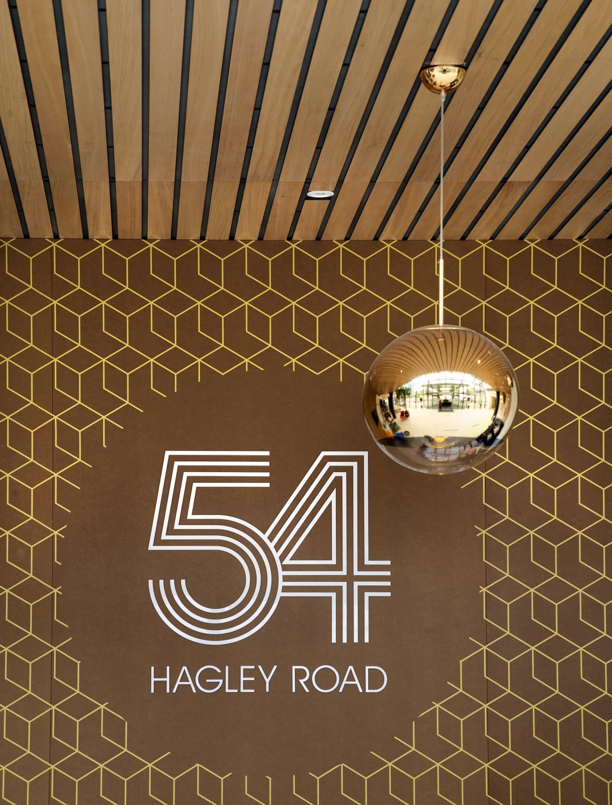 54 Hagley Road Sign