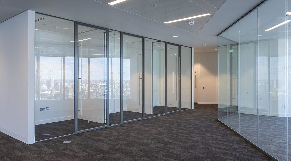 Glazed meeting rooms in cat A fit out