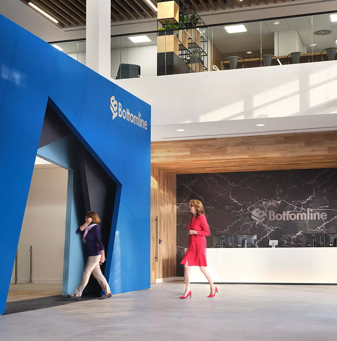 Bottomline's trendy reception design with double-height glass extension