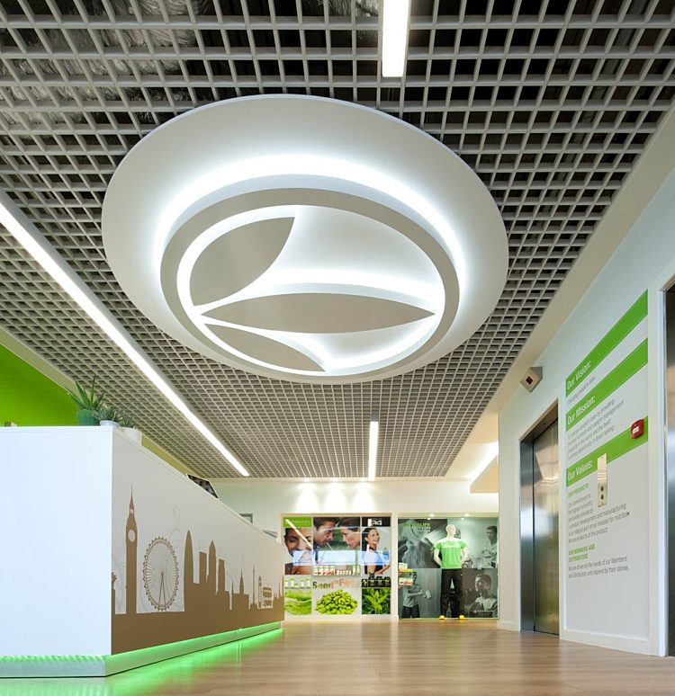 Herbalife ceiling detail in office fit out