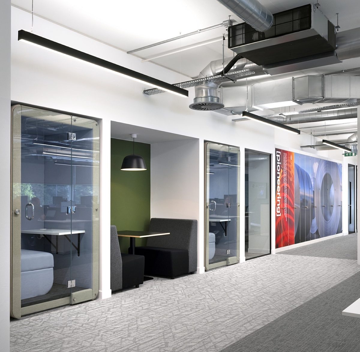 Hyundai office fit out exposed services