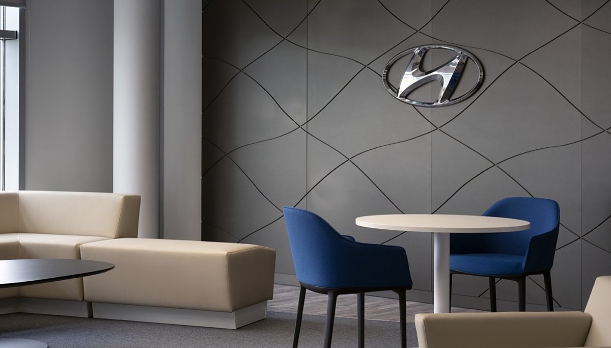 Hyundai interior design textured wall covering