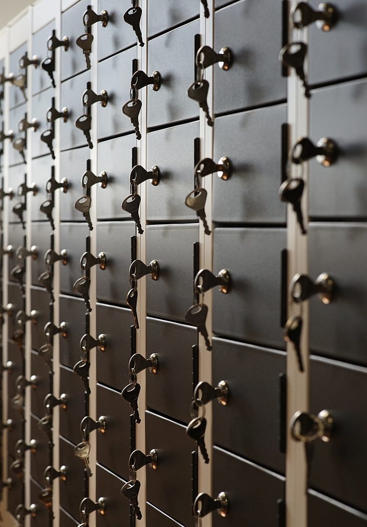 Royal Navy keys and lockers in secure office design