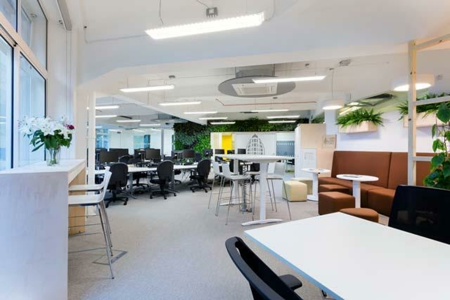 Modern office with a variety of different workspaces